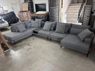 Modern Gri Köşe Koltuk Takımı U Şeklinde Özel İmalat